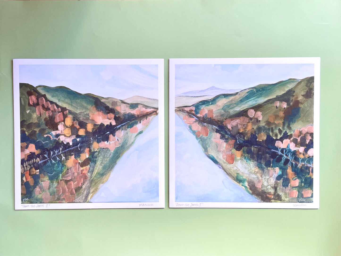 "Down the James II" Landscape Art Print - J Lee Mancier Art