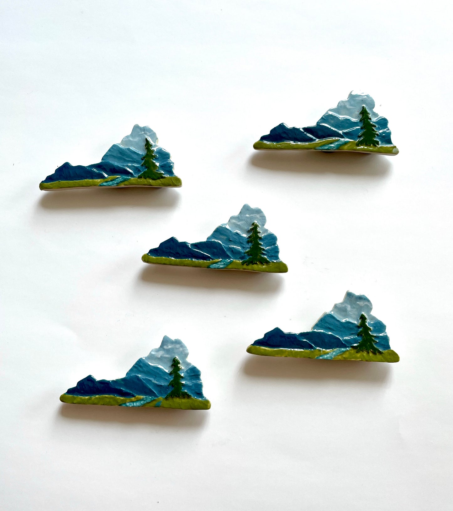 Blue Ridge Virginia Outline Magnet - Muddy Mama Ceramics