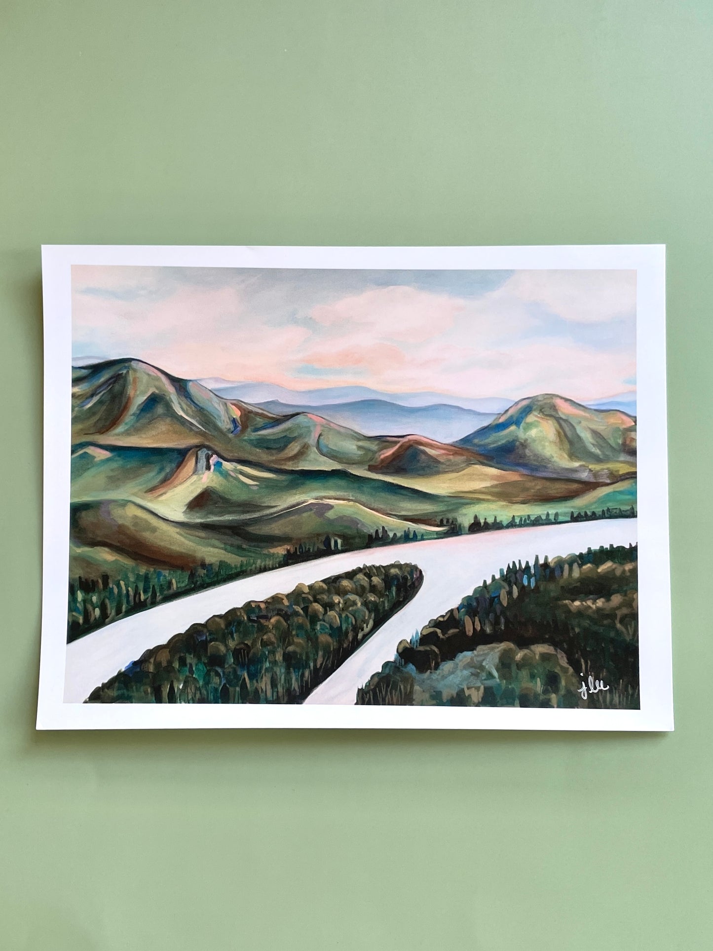 "Seven Hills" Landscape Art Print - J Lee Mancier Art