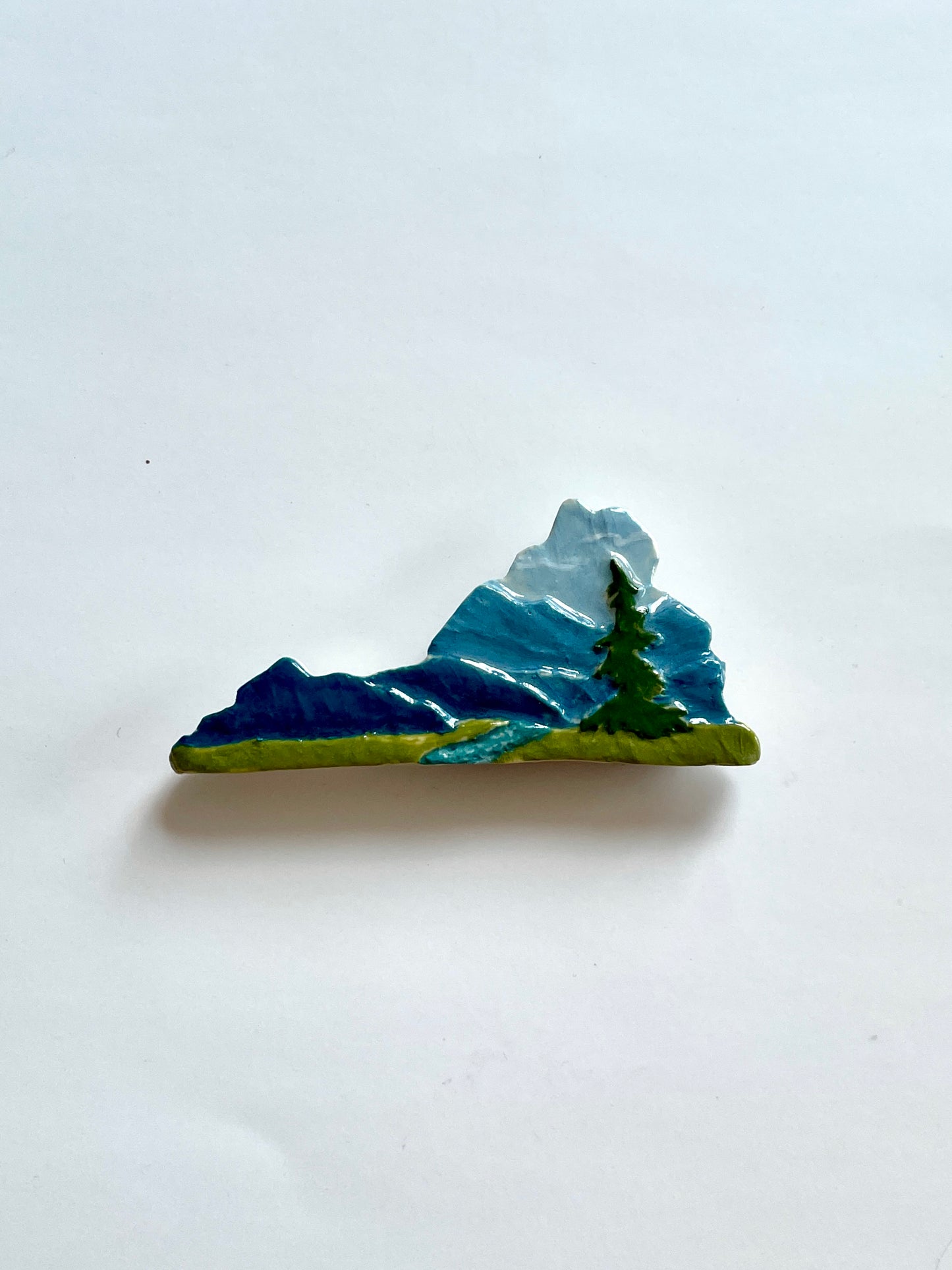 Blue Ridge Virginia Outline Magnet - Muddy Mama Ceramics