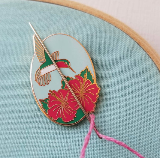 Hummingbird Enamel Needle Minder Magnet