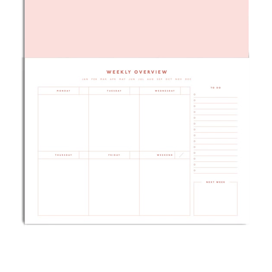 Wild Arrangement Weekly Undated Desk Planner