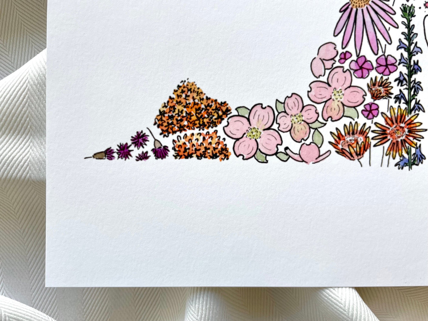 "Virginia in Bloom" Colorful Floral Print - Glasswater Art Co.