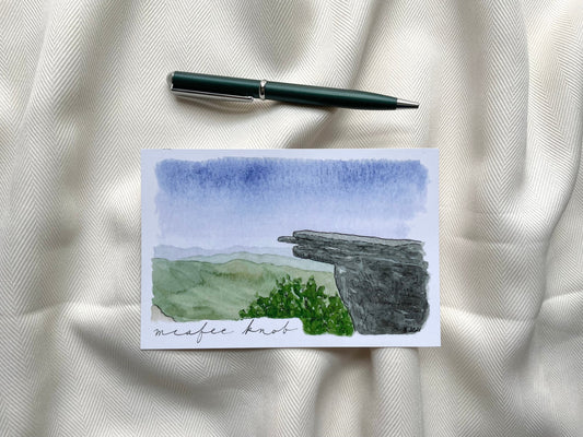 McAfee's Knob Virginia Hikes Postcard - Glasswater Art Co.