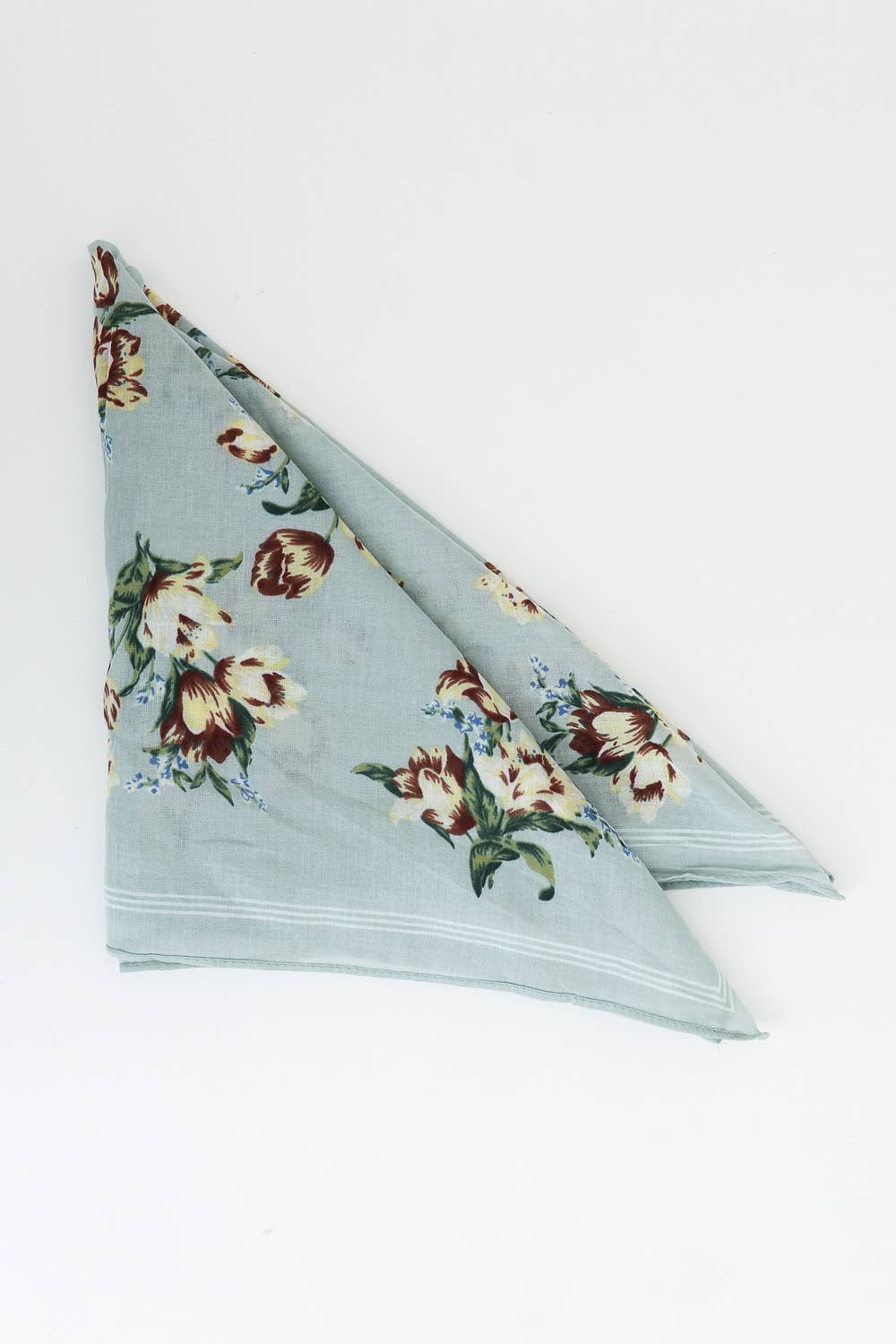 Tulip Flower Bandana - Blue
