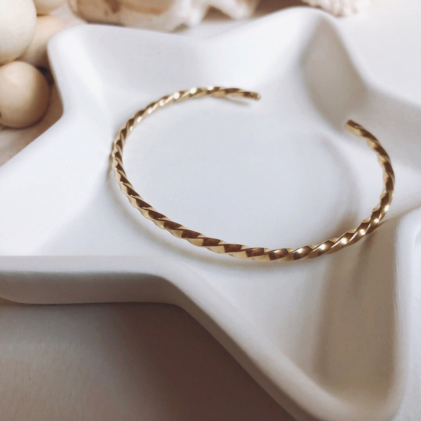 Twisted Rope Brass Cuff - Free Range & Feral