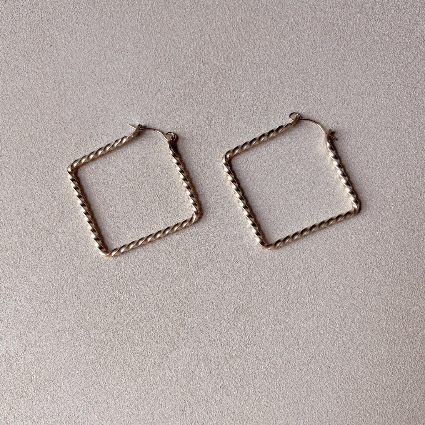 Twisted Square Hoop Earrings - Free Range & Feral