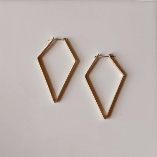 Large Diamond Geometry Hoops - Free Range and Feral