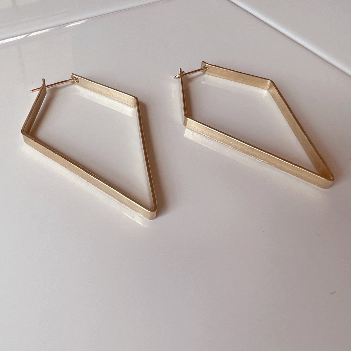 Large Diamond Geometry Hoops - Free Range and Feral