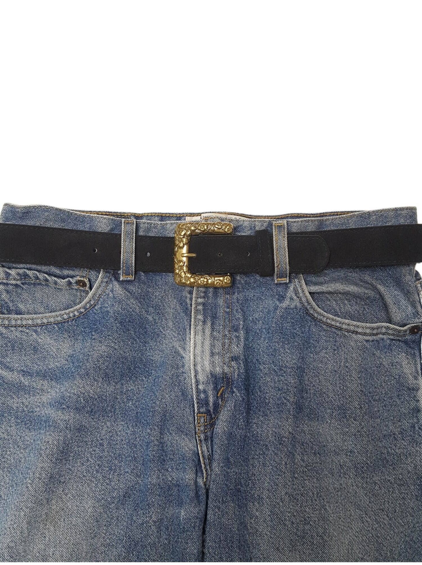 Floral Fountain Leather Belt