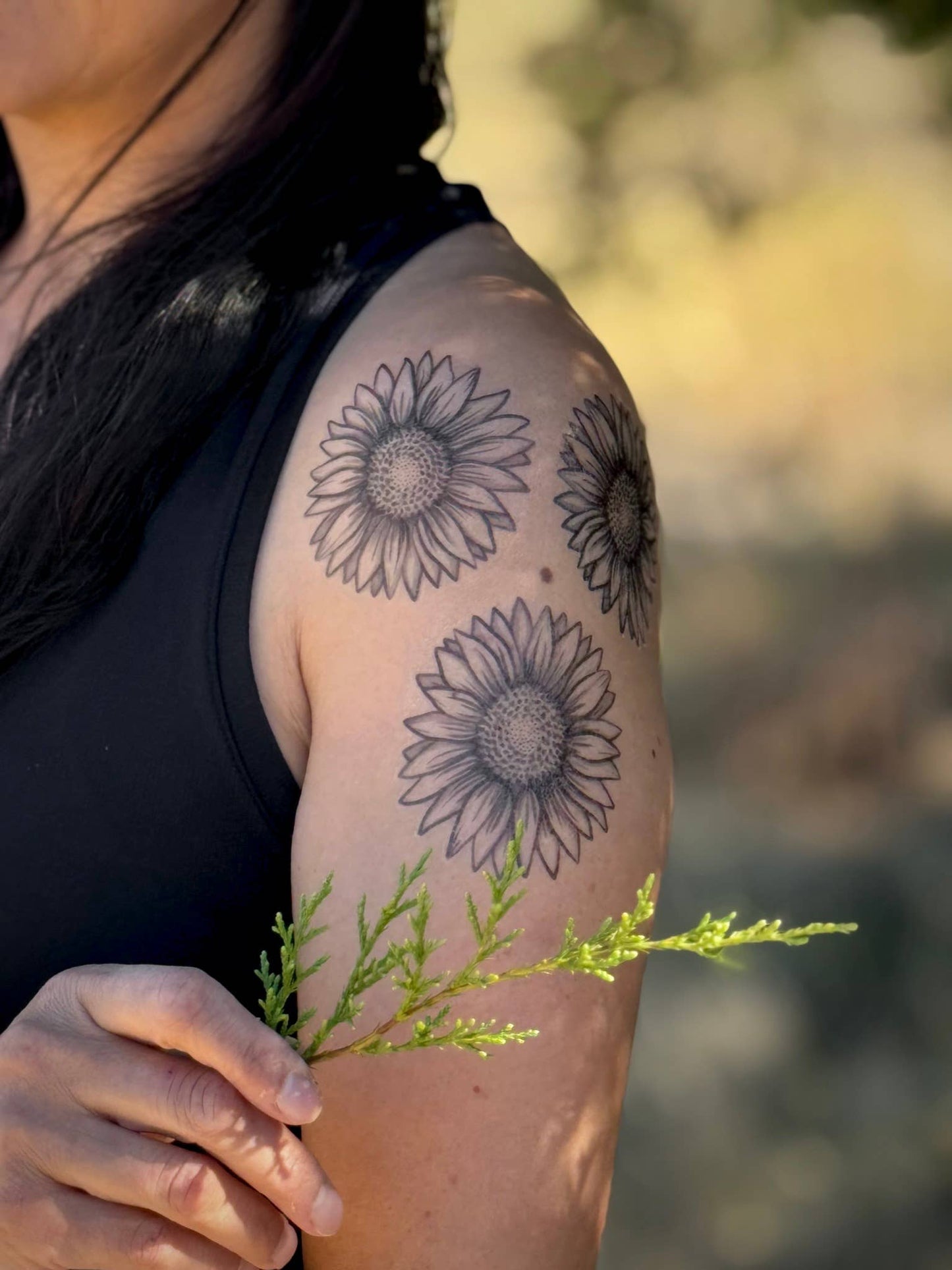 Sunflower Temporary Tattoo