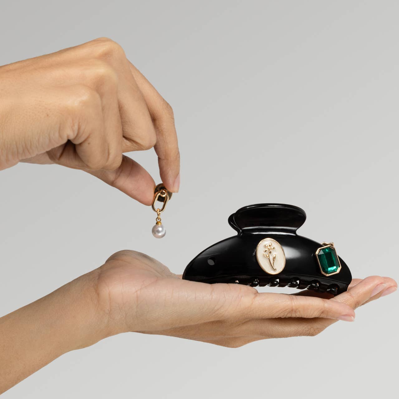 Midnight Flower Curved Claw Clip 7pc Set