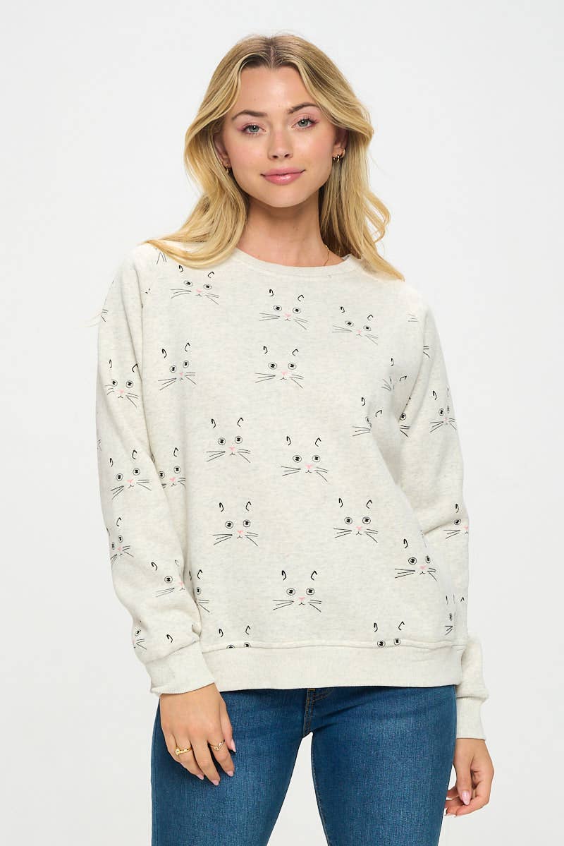 Cat Face Sweatshirt