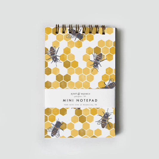 Honeybee Mini Spiral Notepad - Root & Branch Paper Co.