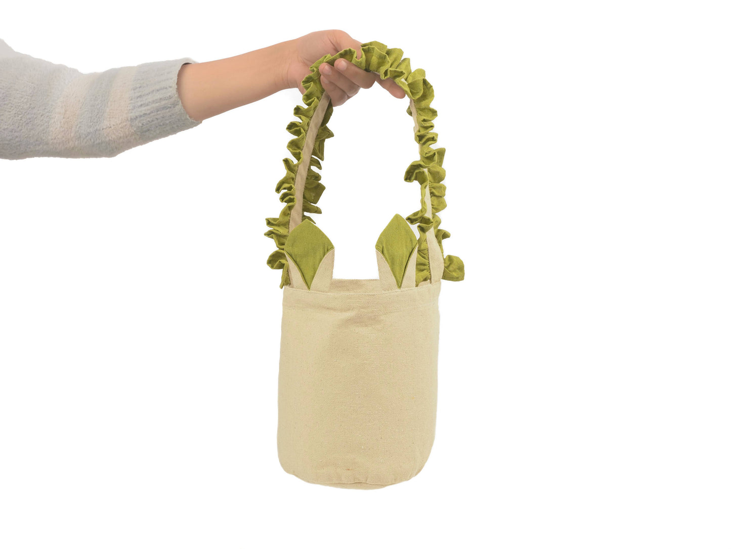 Canvas Ruffle Easter Basket