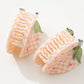 Gingham Strawberry Claw Clip