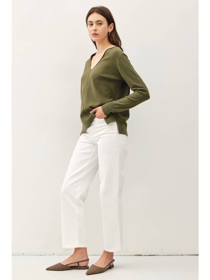 Wear-with-Everything Olive Sweater