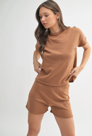 Easy Breezy Sweater Top - Cocoa