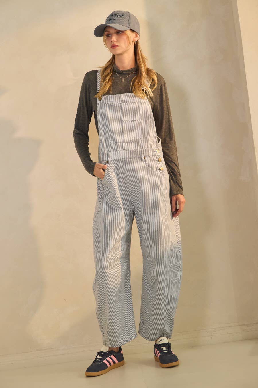 Home Improvement Pinstriped Overalls