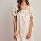 Lisa Lace Puff Sleeve Mini Dress
