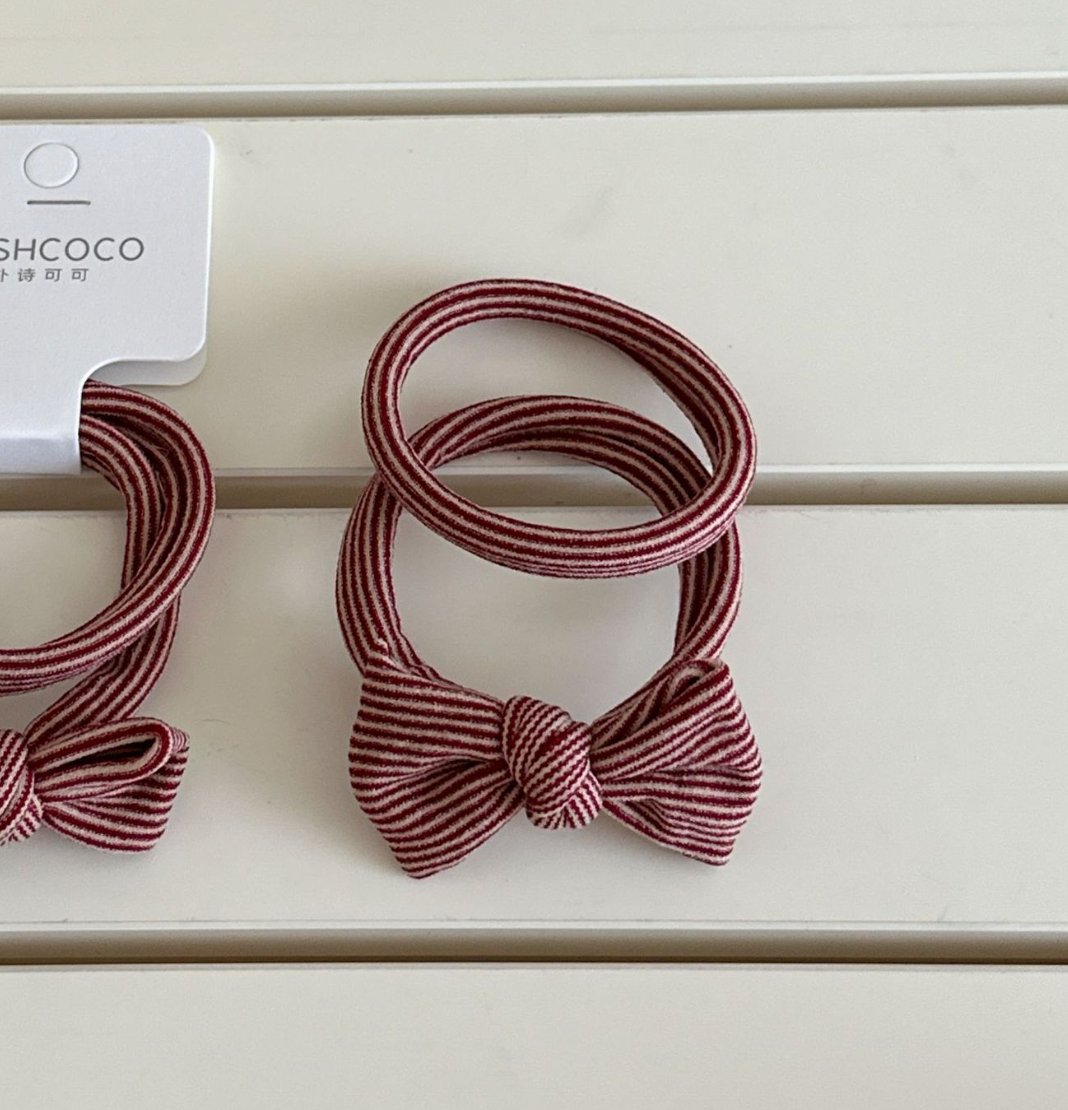 Candy Cane Chic Hair Ties