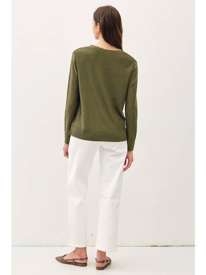 Wear-with-Everything Olive Sweater