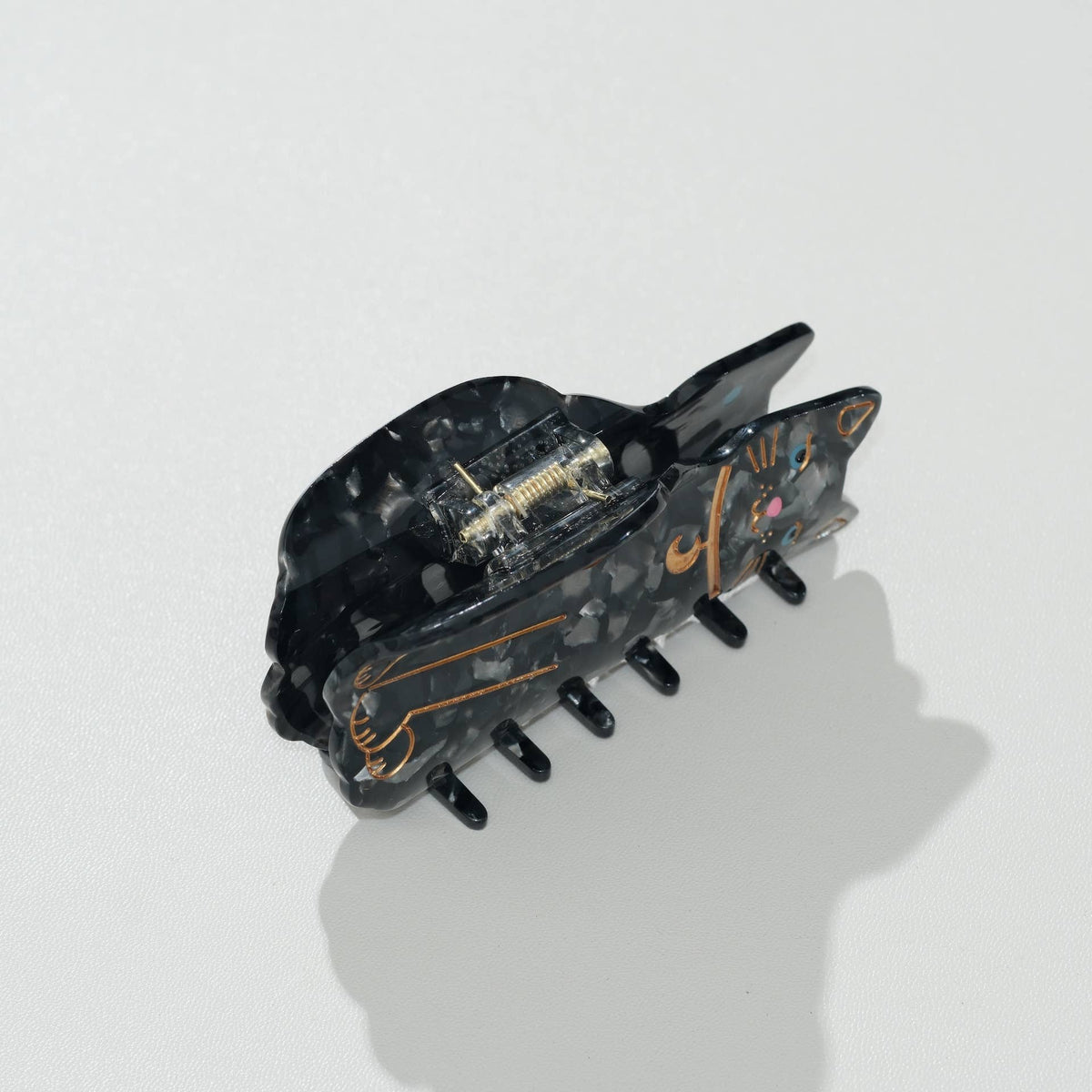 Black Cat Moon Claw Clip