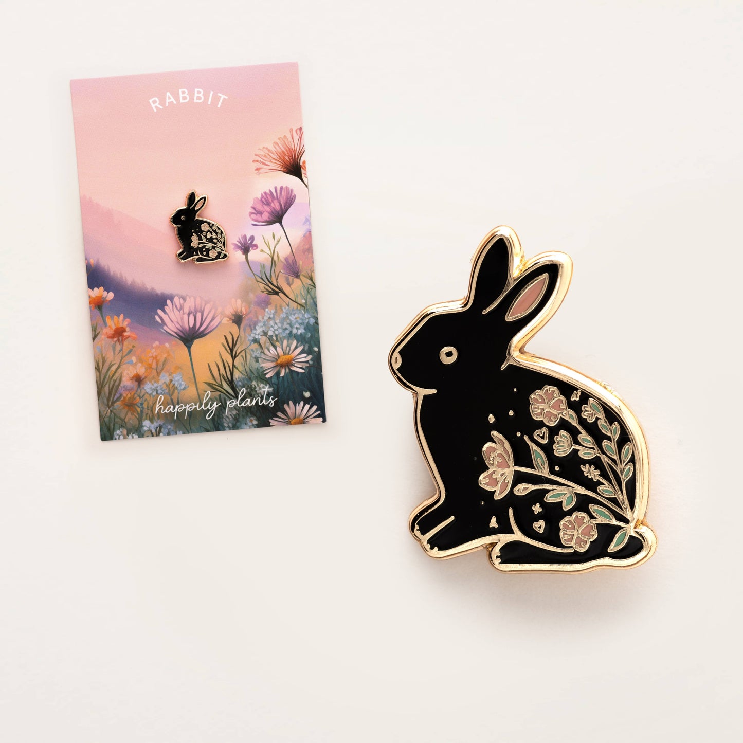 Rabbit Garden Pin