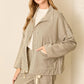 Pinstripe Canvas Chore Coat - Mocha