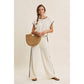 White Mocha Contrast Top