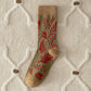 Dashing Herringbone Sage + Brown Socks