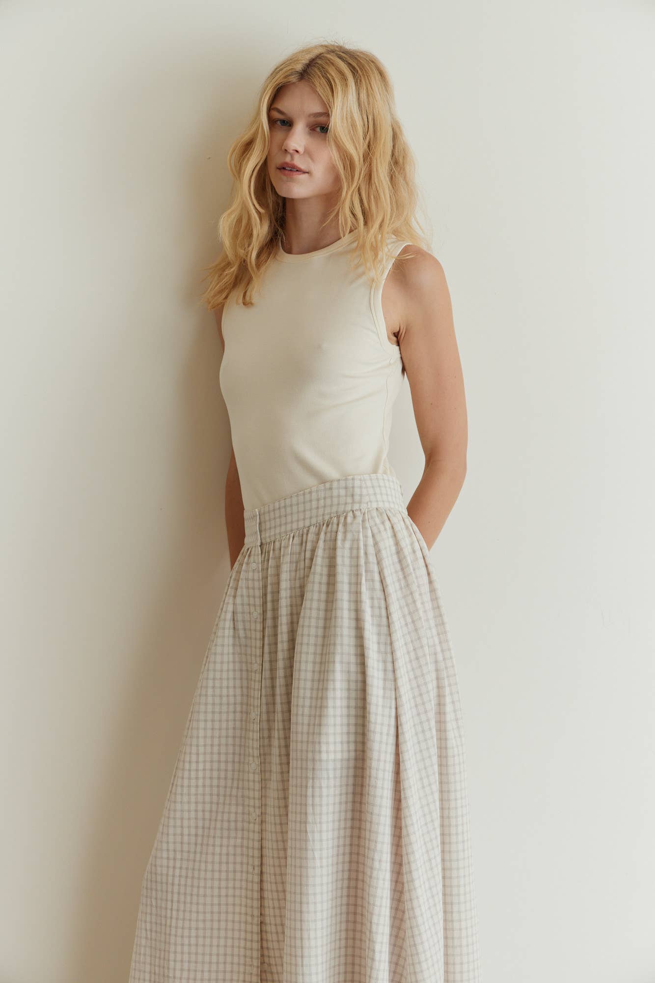 Perfect Plaid Button Down Skirt