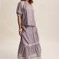 Townhomes Striped Smocked Maxi Skirt
