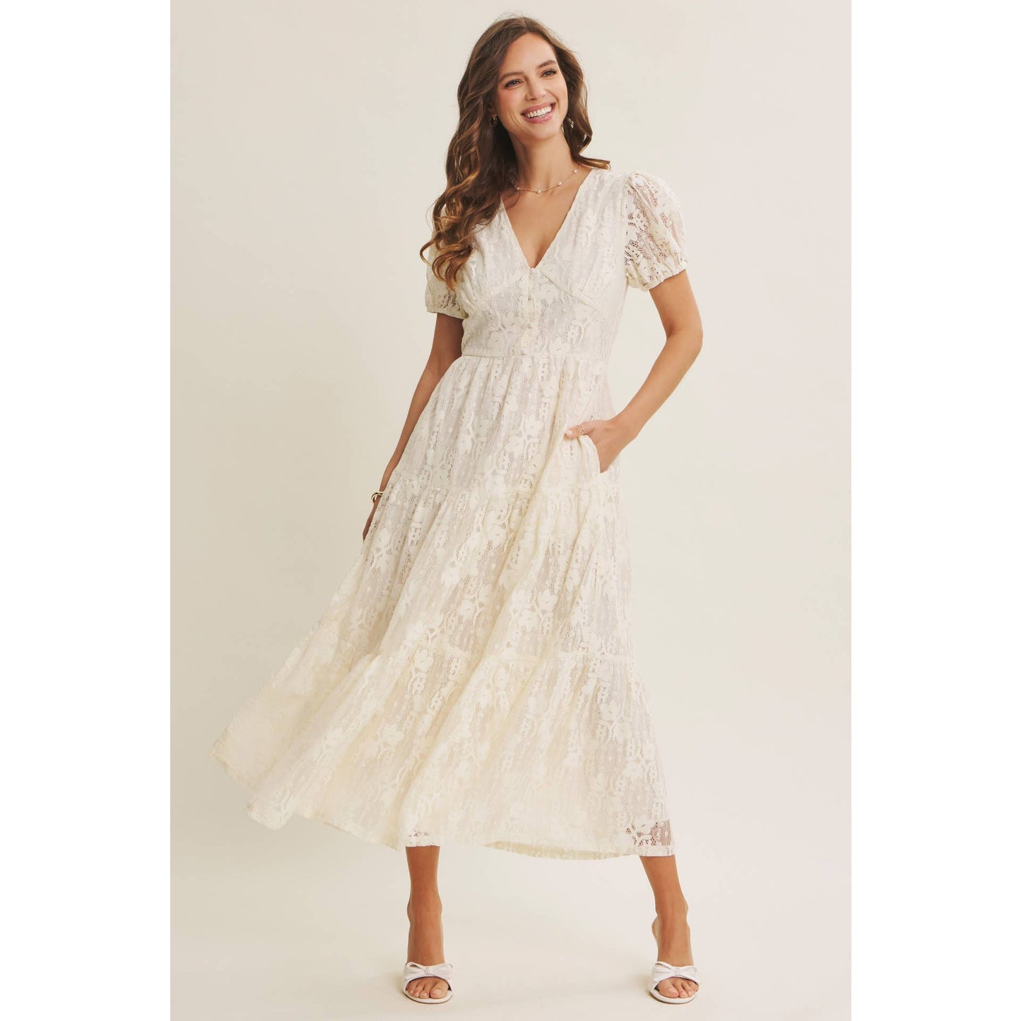 Meaningful Moments Tiered Midi Dress