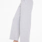 Ribbed Crossover Waist Lounge Pants - Grey