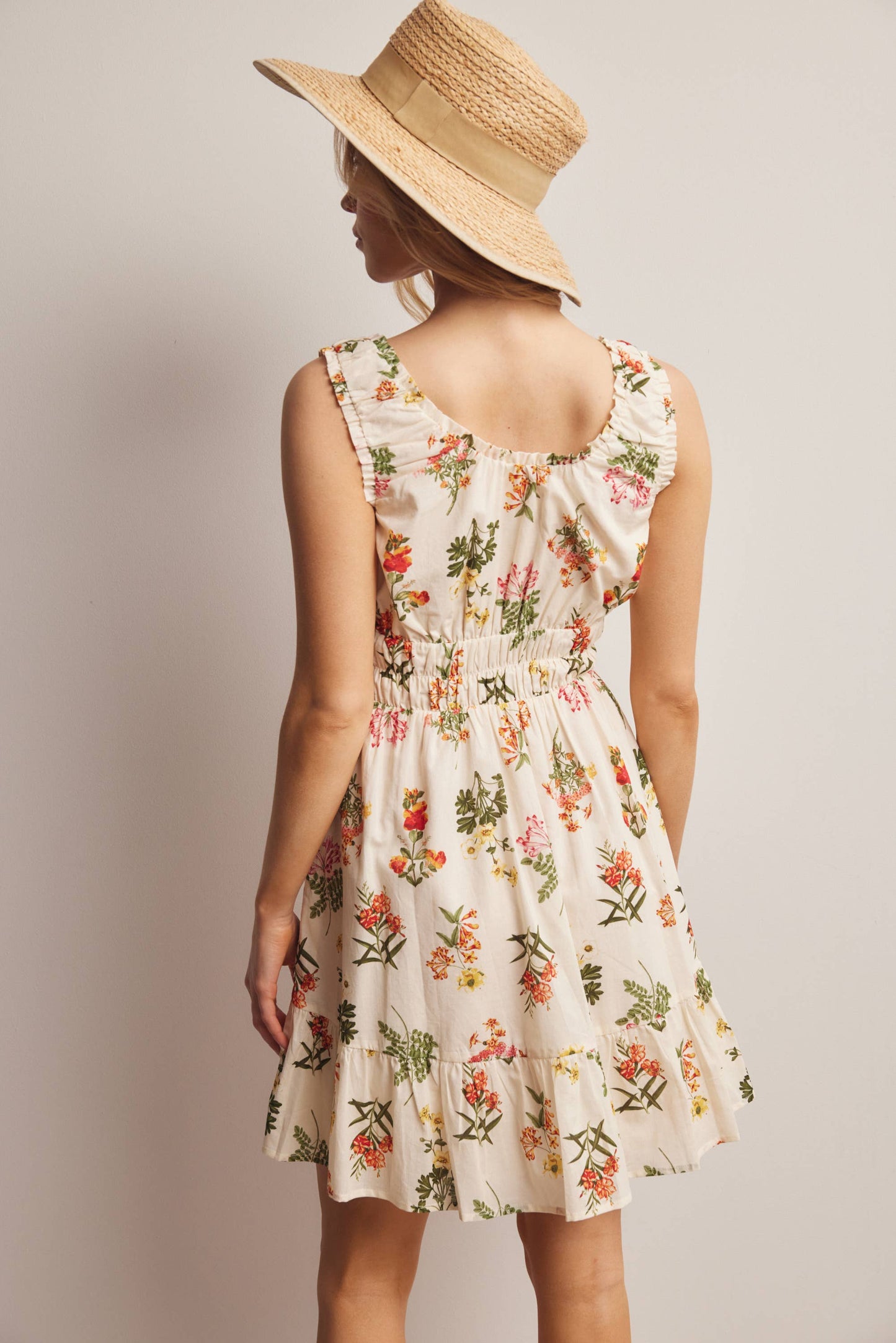 Trina Floral Smocked Waist Mini Dress