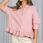 Dawn Ruffle Cotton Top