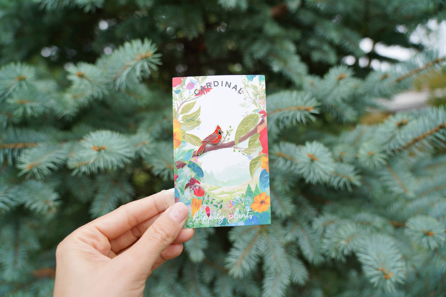 Red Cardinal Enamel Pin