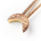 Crescent Moon Wood Hair Pin