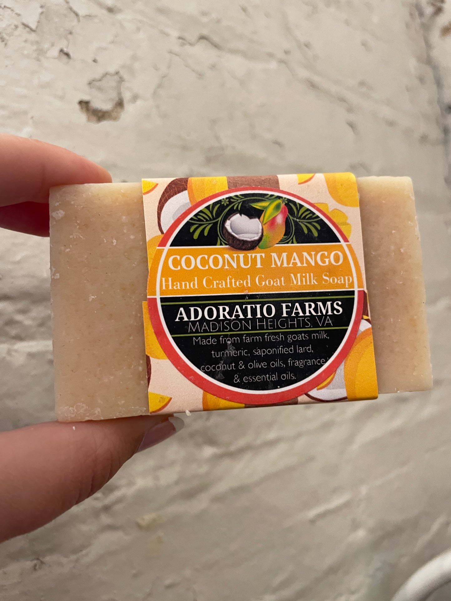 Coconut Mango Goat Milk Soap - Adoratio Farms