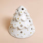 White Ceramic + Gold Star Christmas Tree Holder