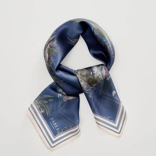 Navy Whispering Willows Scarf