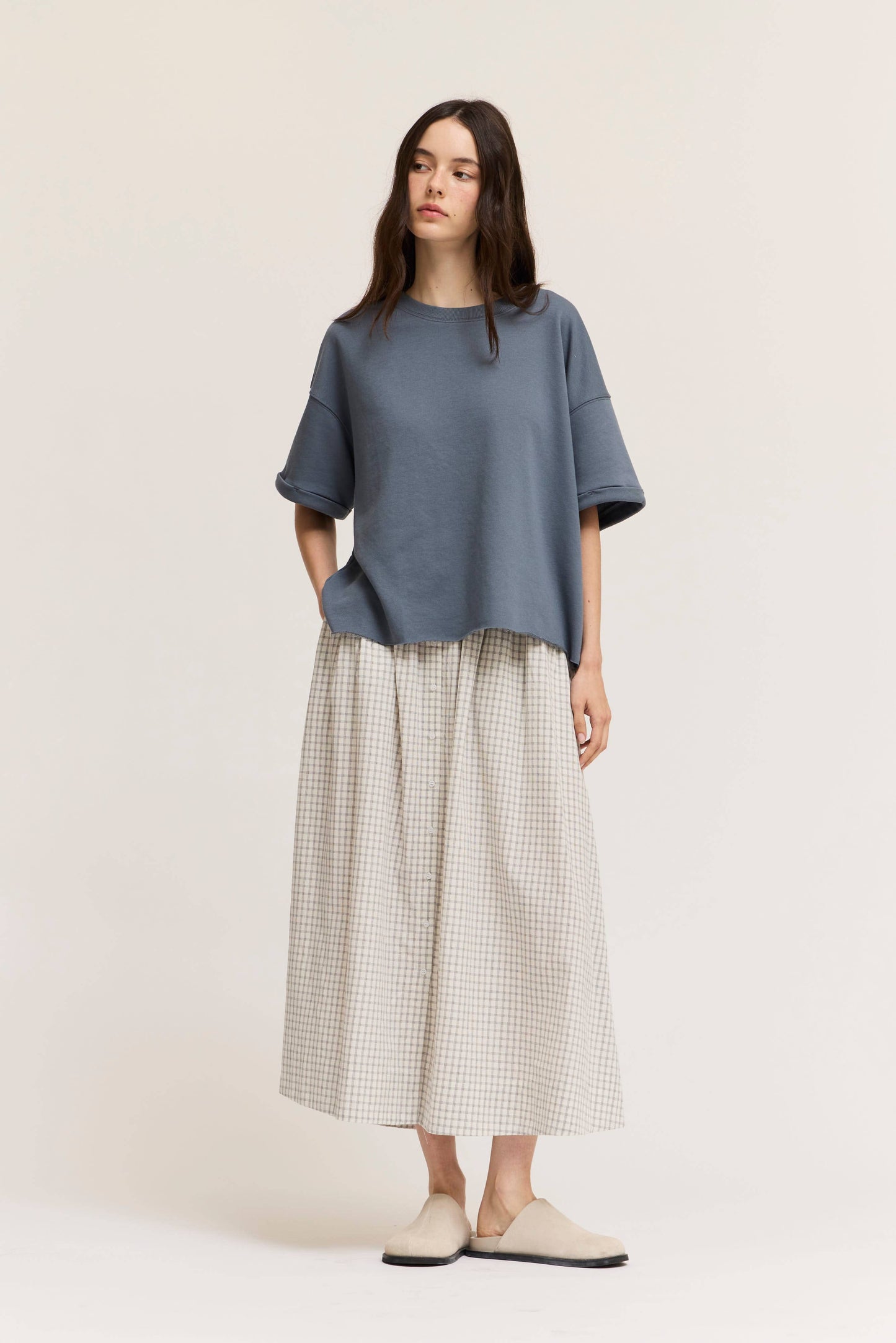 Perfect Plaid Button Down Skirt