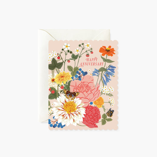 Wildflower Bouquet Anniversary Card