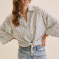 Coastal Comfort Striped Button-down