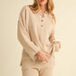 Relaxed Waffle Knit Lounge Pant - Sand