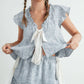 Breezy Ruffle Tie-Front Top