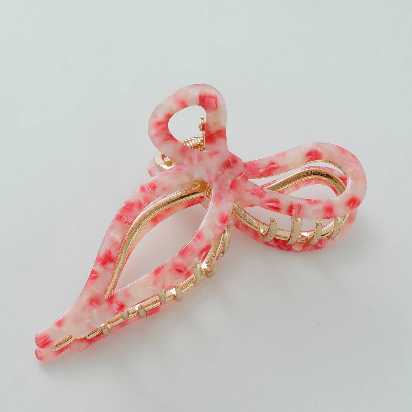 Sabrina Rosé Bow Claw Clip