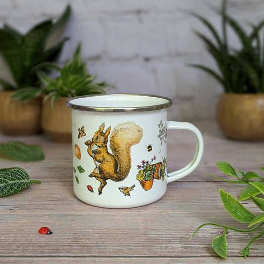 Beatrix Potter Squirrel Nutkin Enamel Mug