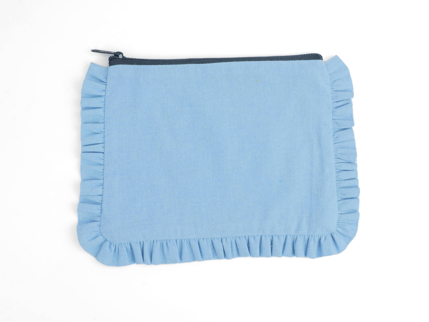 Travel Canvas Ruffle Pouch